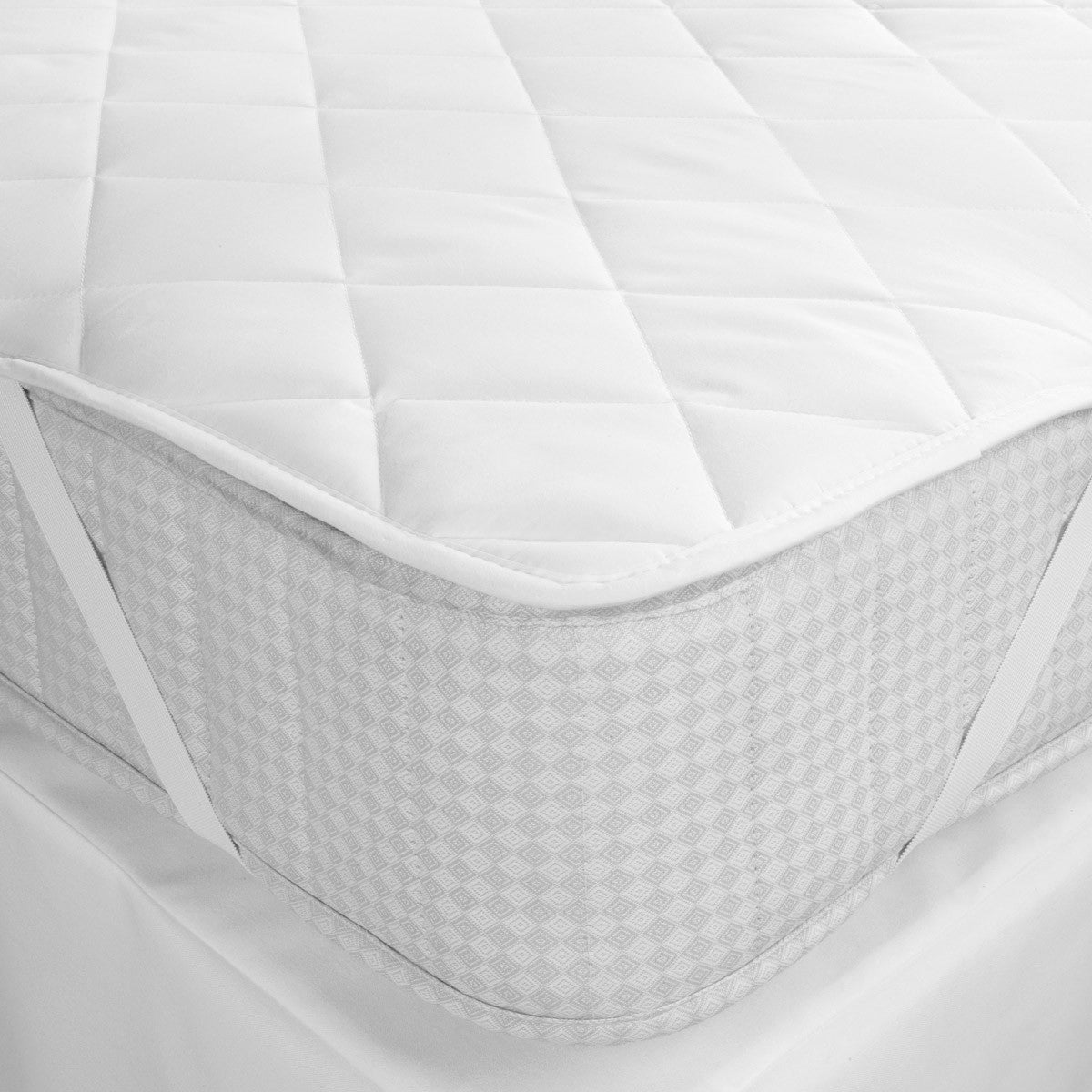 LV Premium 100% Waterproof Mattress Protector | White with Secure Elastic Straps | Free Delivery