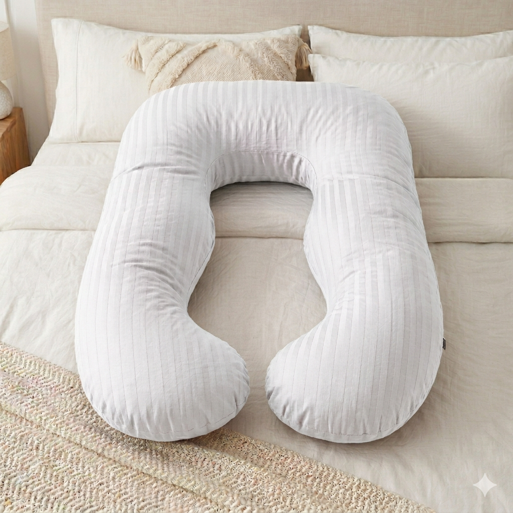 LV U Shaped Pregnancy Pillow | Feel Comfort. Sleep Better. Embrace Motherhood | Free Delivery