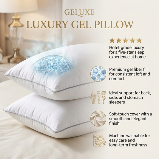 LV Geluxe Premium Hotel Grade Gel Pillow | Ultimate Comfort & Support | Free Delivery