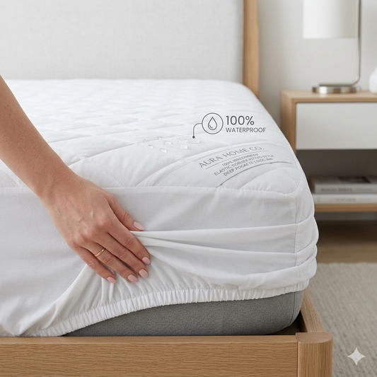 LV Premium 100% Waterproof Fitted Mattress Protector | Soft, Silent & Secure | Free Delivery