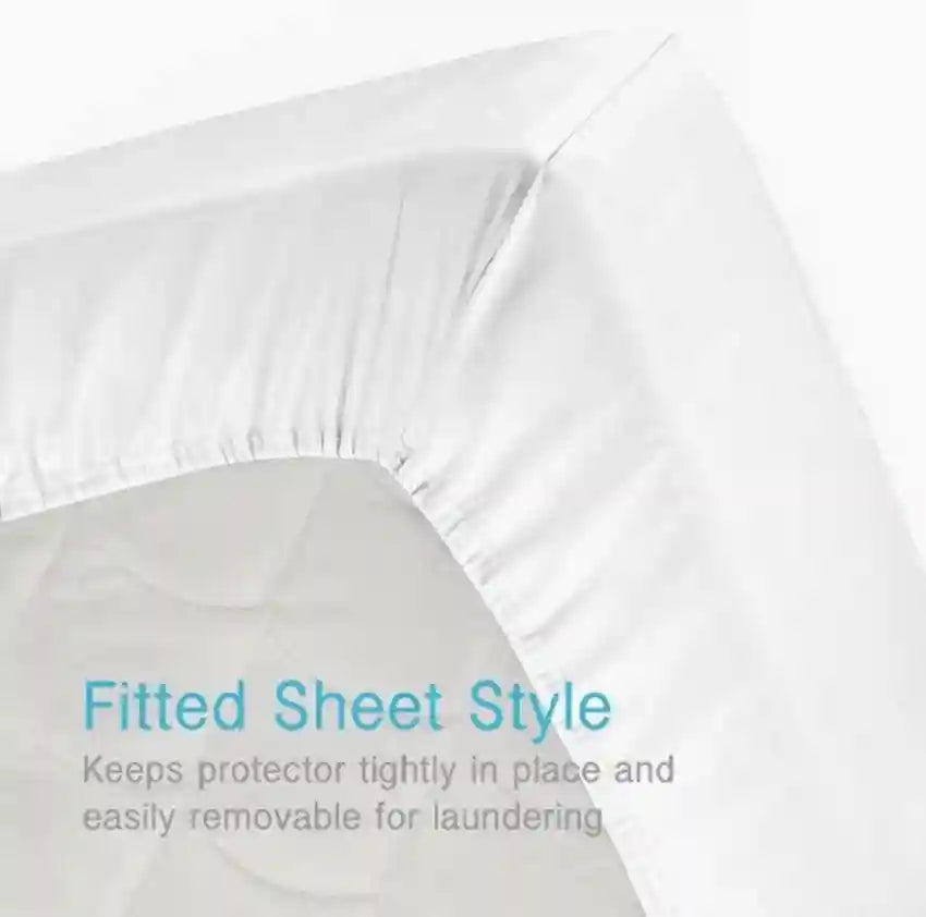LV Premium 100% Waterproof Fitted Mattress Protector | Soft, Silent & Secure | Free Delivery